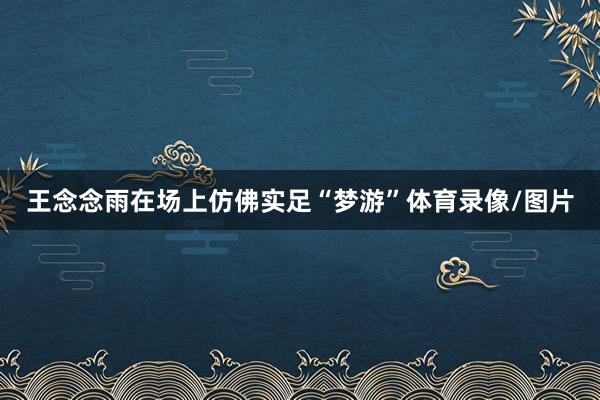 王念念雨在场上仿佛实足“梦游”体育录像/图片