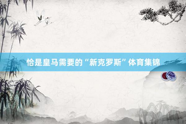 恰是皇马需要的“新克罗斯”体育集锦