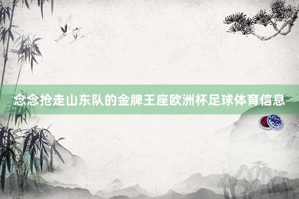 念念抢走山东队的金牌王座欧洲杯足球体育信息