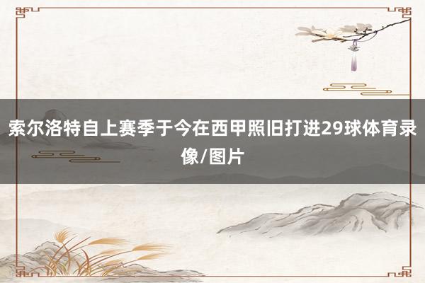索尔洛特自上赛季于今在西甲照旧打进29球体育录像/图片