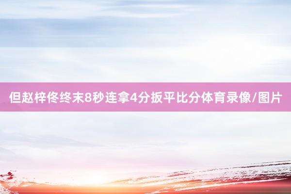 但赵梓佟终末8秒连拿4分扳平比分体育录像/图片