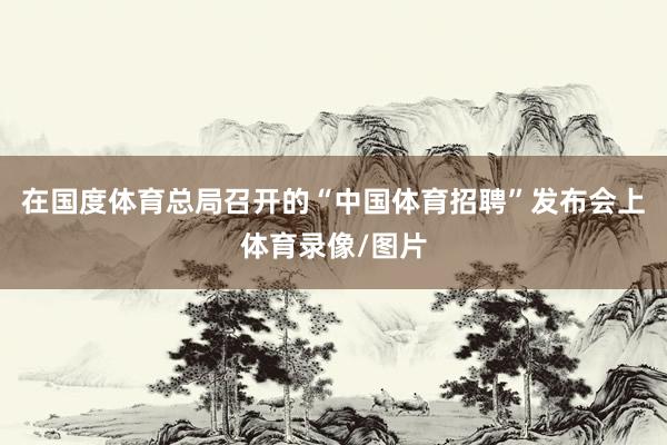 在国度体育总局召开的“中国体育招聘”发布会上体育录像/图片