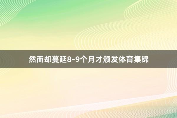 然而却蔓延8-9个月才颁发体育集锦