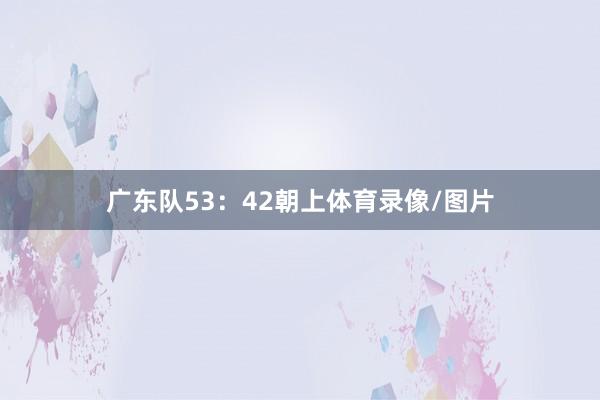 广东队53：42朝上体育录像/图片